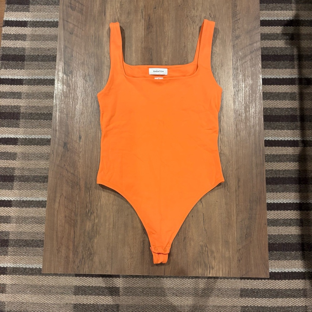 Aritzia Babaton Orange bodysuit